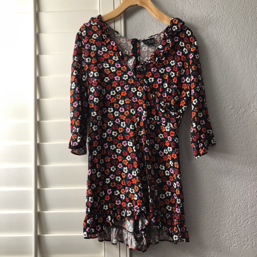 TOPSHOP || Multicolored Floral Romper
